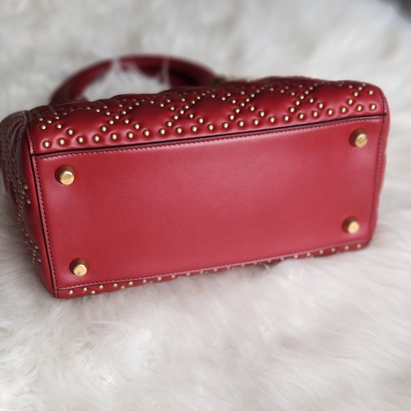 Mini Lambskin Cannage Studded Supple Lady Dior Satchel in full inclusion and COA - Picture 7 of 16